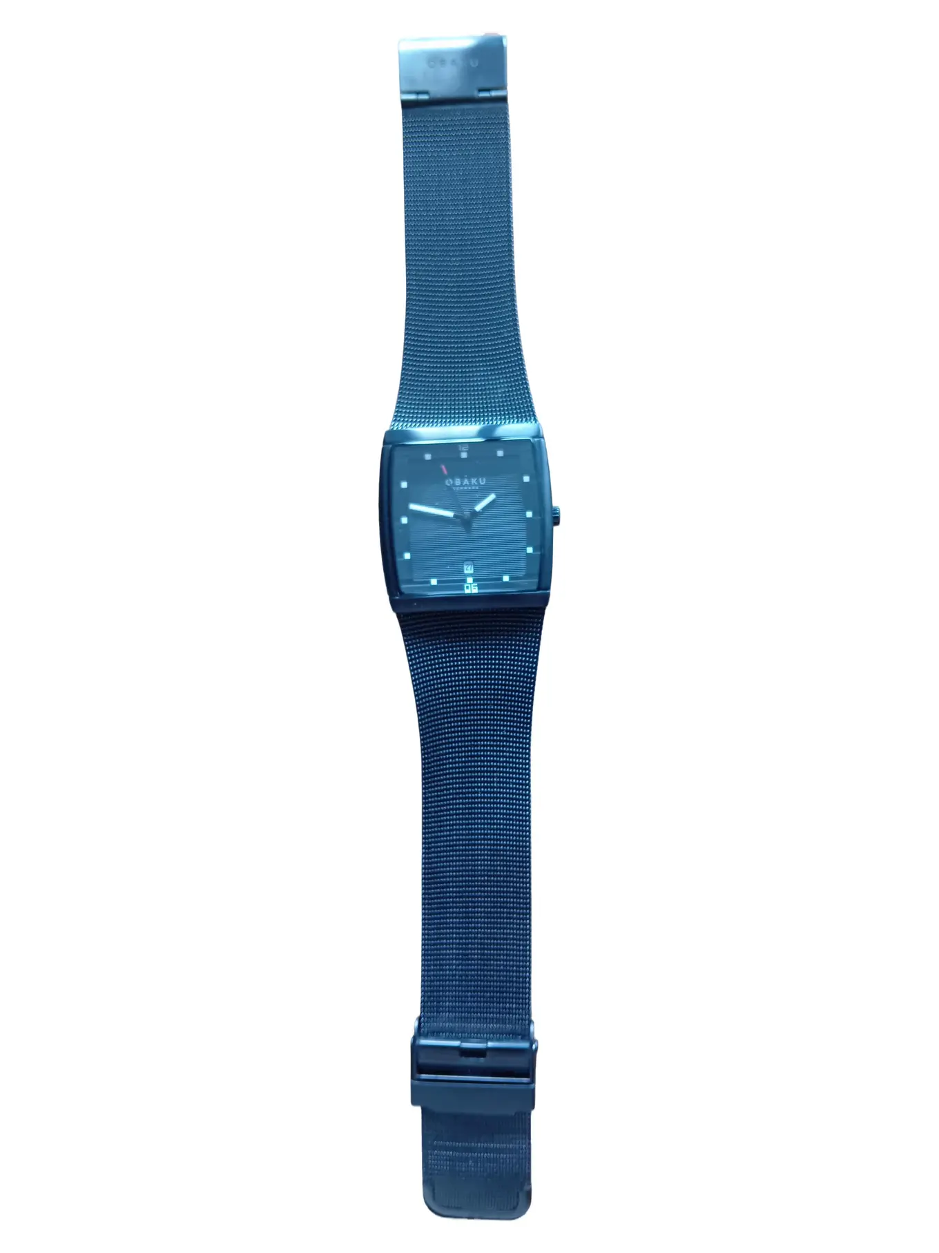 OBAKU Herren Armbanduhr Schwarz Modern Minimalistisch Edelstahl