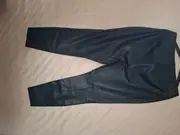 Vorschaubild 2 von Damen Lederhose Gr. 42 Petrol Hose Polyurethan Casual
