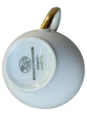 Vorschaubild 2 von Tasse Porzellan Weiß Goldrand Dunkelblau Elegant Olivia 60