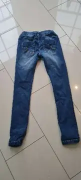 Vorschaubild 2 von Mädchen Jeans Regular Fit Gr. 158 Blau Stretch Denim