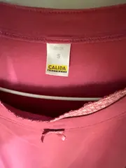 Vorschaubild 4 von Damen Nachthemd Pink Gr. 36/S Feminin Baumwolle Langarm