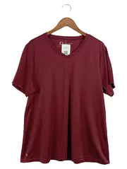 Vorschaubild 1 von Damen Sport Shirt Gr. 46 Rot V-Ausschnitt Sportlich