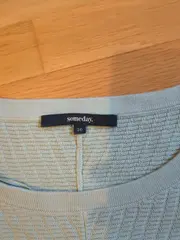 Vorschaubild 3 von Damen Pullover Gr. 36/S Grün Baumwolle Viskose Oversize