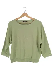 Vorschaubild 1 von Damen Pullover Gr. 36/S Grün Baumwolle Viskose Oversize