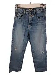 Vorschaubild 1 von Destroyed Jeans Damen Blau Vintage Baumwolle W28 L27