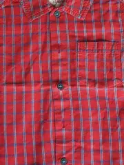Vorschaubild 3 von Kinder Trachtenhemd kariert rot Gr. 86 Kurzarm Baumwolle