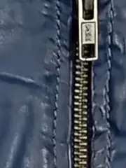 Vorschaubild 6 von Damen Lederjacke Blau Gr. 34/XS Freizeit Modern Langarm