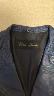 Vorschaubild 8 von Damen Lederjacke Blau Gr. 34/XS Freizeit Modern Langarm