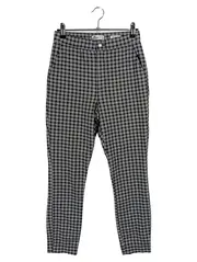Vorschaubild 1 von Karierte Stoffhose Damen Schwarz Gr. S/36/W27