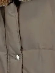 Vorschaubild 4 von Damen Steppjacke Gr. 44/XXL Beige Winterjacke Fellkragen