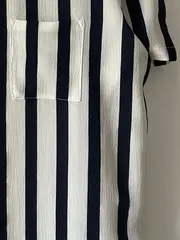 Vorschaubild 2 von Damen Bluse gestreift Blau Gr. 38/M Casual