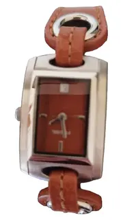 Vorschaubild 1 von Damen Armbanduhr Modern Braun Leder Edelstahl