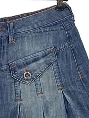 Vorschaubild 4 von Jeansrock Damen Blau Gr. 38 Minirock Faltenrock Baumwolle