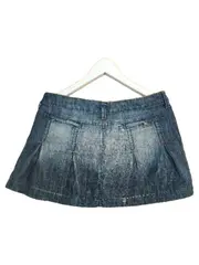 Vorschaubild 2 von Jeansrock Damen Blau Gr. 38 Minirock Faltenrock Baumwolle