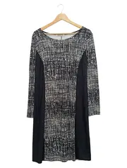 Vorschaubild 2 von Damen Strickkleid Gr. 36/S Modern Grafisch Mehrfarbig Midikleid