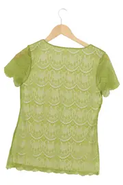 Vorschaubild 2 von Damen Top 32/XS Grün Spitze Lochmuster Vintage Bohemian