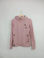 Vorschaubild 2 von Damen Kapuzenpullover Hoodie Rosa Gr. 38/M Casual Sweatshirt