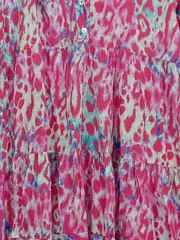 Vorschaubild 3 von Damen Freizeitkleid XL Pink Casual Tierdruck Viskose