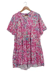 Vorschaubild 1 von Damen Freizeitkleid XL Pink Casual Tierdruck Viskose