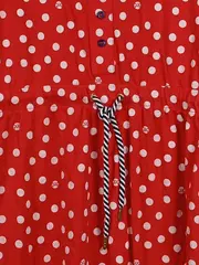 Vorschaubild 3 von Damen Sommerkleid Gr. 38 Rot Gepunktet Casual Kleid