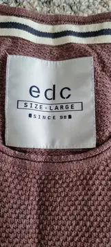Vorschaubild 3 von EDC Pullover Herren L Rot Casual Strukturmuster Langarm