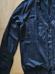 Vorschaubild 2 von Herren Strickjacke Cardigan V-Ausschnitt Braun Wolle XL