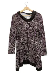 Vorschaubild 1 von TAIFUN Damen Bluse Gr. 40 Mehrfarbig Modern Grafisches Muster Langarm