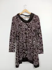 Vorschaubild 2 von TAIFUN Damen Bluse Gr. 40 Mehrfarbig Modern Grafisches Muster Langarm