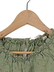 Vorschaubild 3 von Damen Bluse Gr. 40/L Grün Leinen Blumenmuster Casual