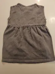 Vorschaubild 2 von Mädchen Strickkleid Gr. 116/122 Grau Ärmellos Schleifen