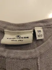 Vorschaubild 3 von Mädchen Strickkleid Gr. 116/122 Grau Ärmellos Schleifen