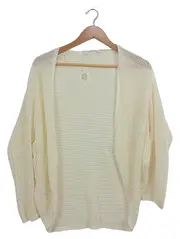 Vorschaubild 1 von Damen Strickjacke Bolero Gr. 38/M Beige Casual Lochmuster