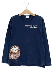 Vorschaubild 1 von Kinder Langarmshirt Eule Pailletten Gr. 128/134 Blau Mädchen