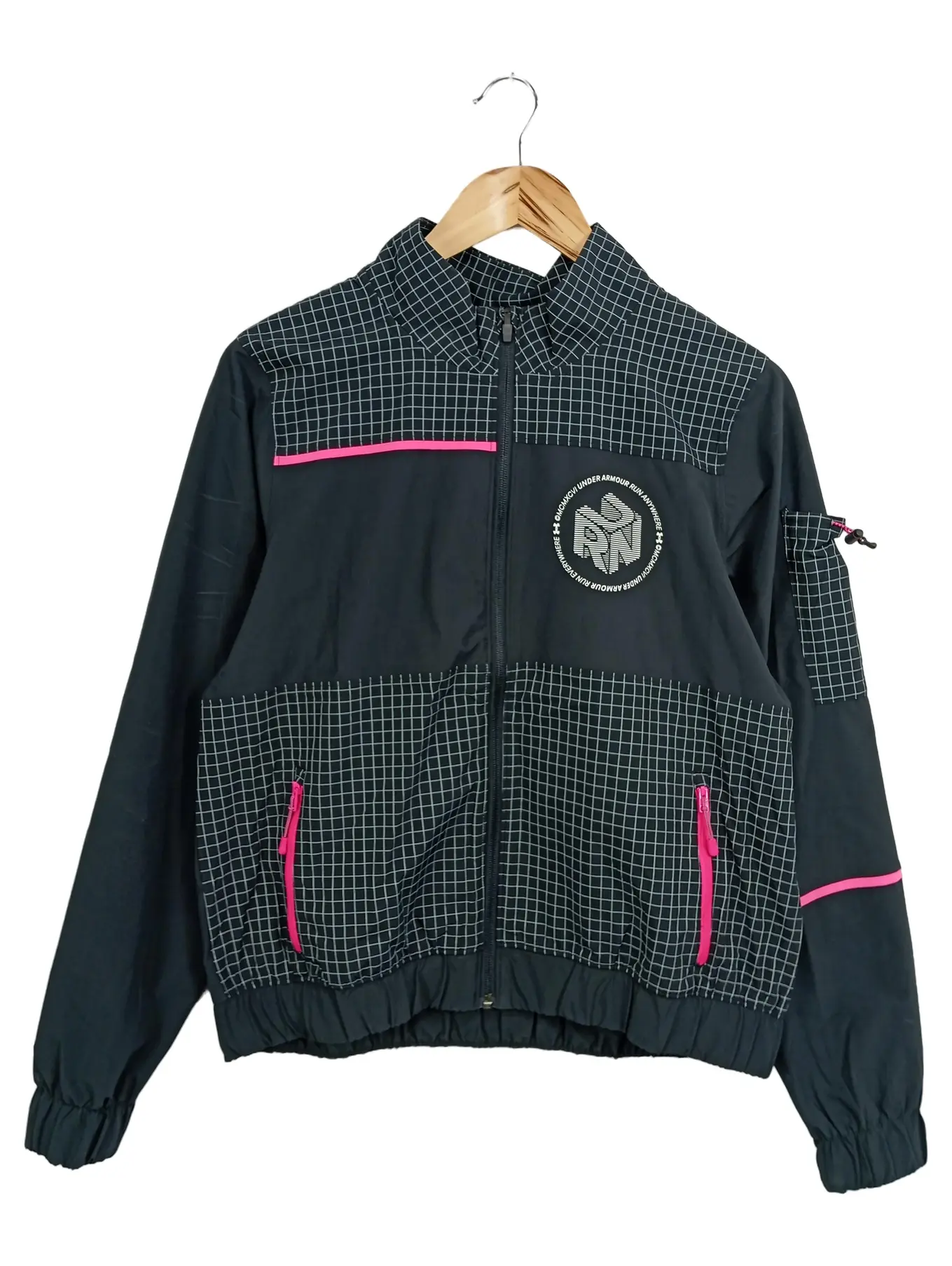 UNDER ARMOUR Trainingsjacke Damen 38/M Schwarz Sportlich Streetwear