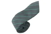 Vorschaubild 1 von Herren Krawatte Grau Gestreift Seide Business Elegant 144cm/7cm