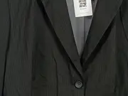 Vorschaubild 2 von Blazer Damen Gr. 44 Schwarz Gestreift Business Elegant