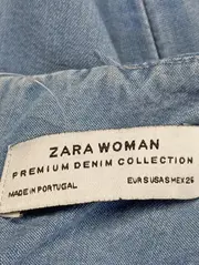 Vorschaubild 3 von Damen Freizeitkleid Gr. 36/S Blau Denim-Look Rüschenärmel