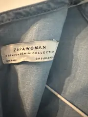 Vorschaubild 4 von Damen Bluse Lyocell Rüschenärmel Glockenärmel Blau Gr. S
