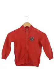Vorschaubild 1 von Strickjacke Kinder Gr. 110 Rot Casual Reißverschluss Baumwolle