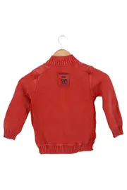 Vorschaubild 2 von Strickjacke Kinder Gr. 110 Rot Casual Reißverschluss Baumwolle
