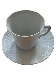 Vorschaubild 1 von Tasse mit Untertasse Weiß Porzellan Klassisch