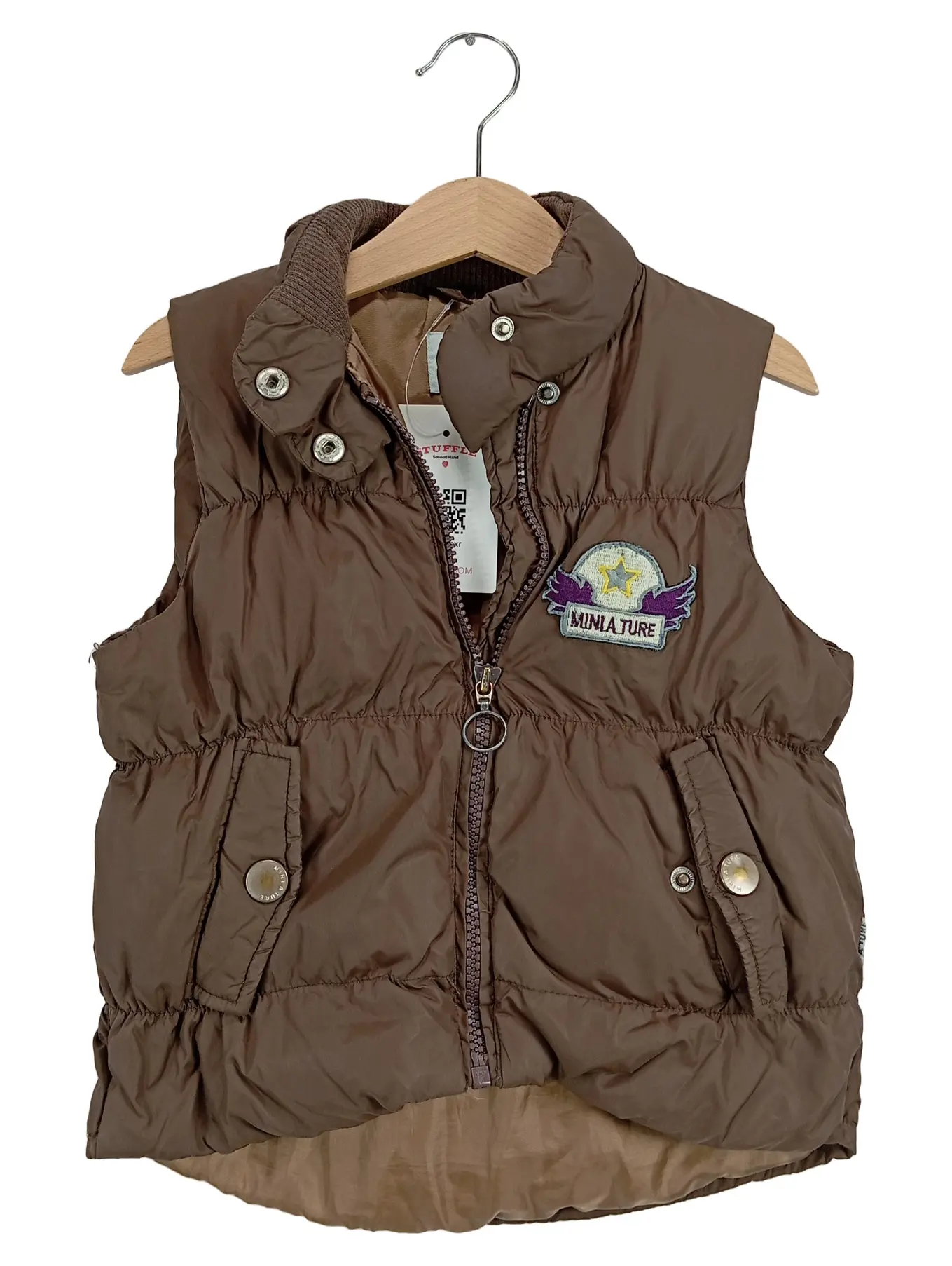 MINI A TURE Kinder Steppweste Gr. 104 Braun Outdoor Weste