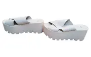 Vorschaubild 1 von Plateausandalen Damen Gr. 37 Weiß Sommer Freizeit 7.5cm Absatz