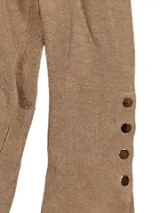 Vorschaubild 2 von Damen Pullover V-Ausschnitt Langarm Beige Gr. 40/L Casual
