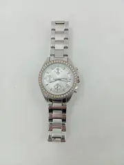 Vorschaubild 1 von Damen Armbanduhr ES2681 Silber Elegant Edelstahl Strass Chronograph