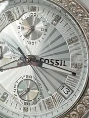 Vorschaubild 2 von Damen Armbanduhr ES2681 Silber Elegant Edelstahl Strass Chronograph