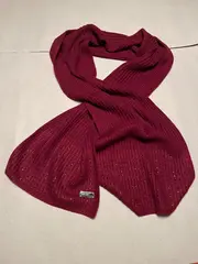 Vorschaubild 2 von Damen Schal Rot Glitzer Strick Elegant 200 cm Winterschal