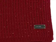 Vorschaubild 3 von Damen Schal Rot Glitzer Strick Elegant 200 cm Winterschal