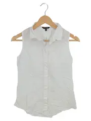 Vorschaubild 1 von Damen Business Bluse ärmellos Gr. 36/S Weiß Strukturmuster