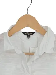 Vorschaubild 5 von Damen Business Bluse ärmellos Gr. 36/S Weiß Strukturmuster